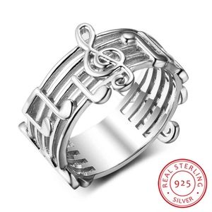 Whimsical Musician Sterling Silver Ring 6,7,8